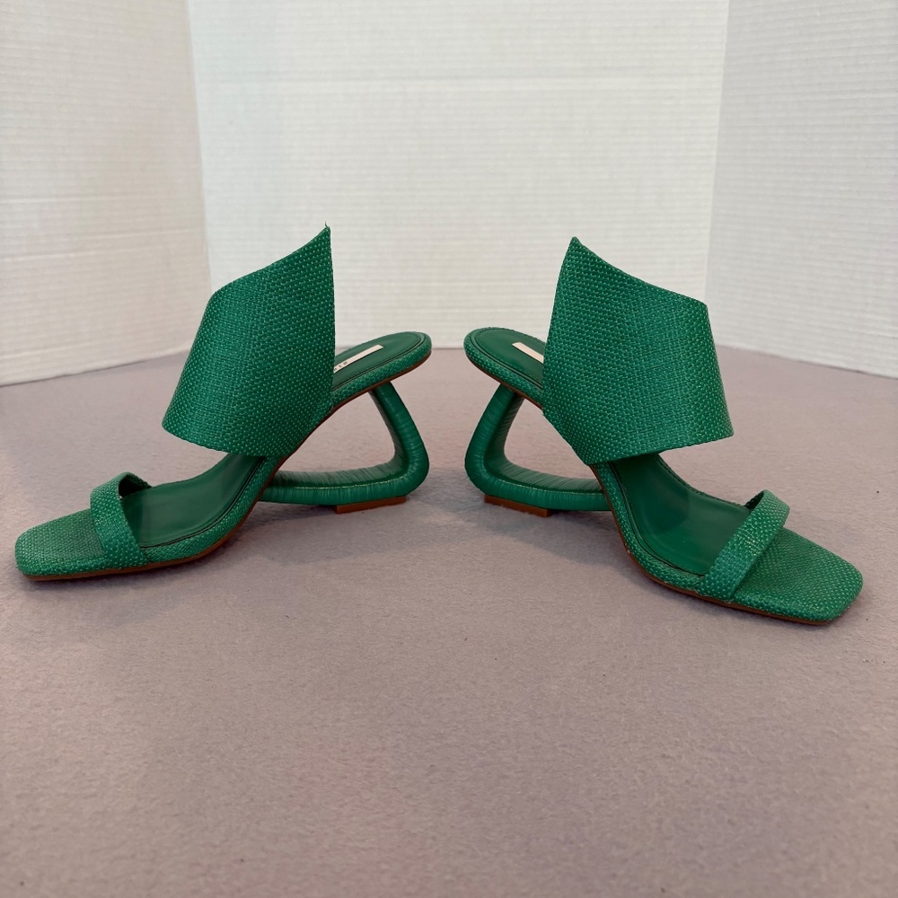 Gianni Bini‎ Green Sculptural Heel Sandals – Size 9.5M - Picture 3 of 16